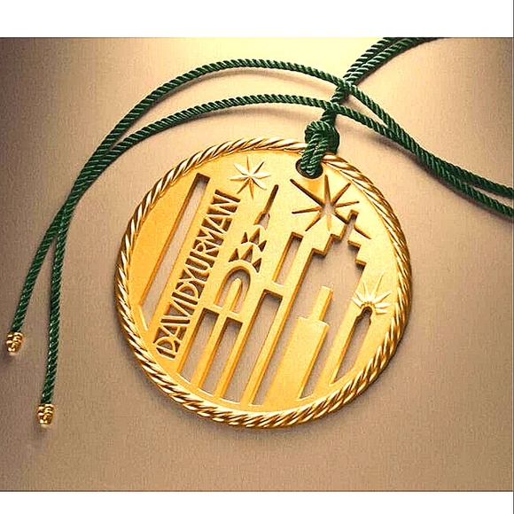 New - 2024 David Yurman ornament features a Manhattan skyline polished bronze